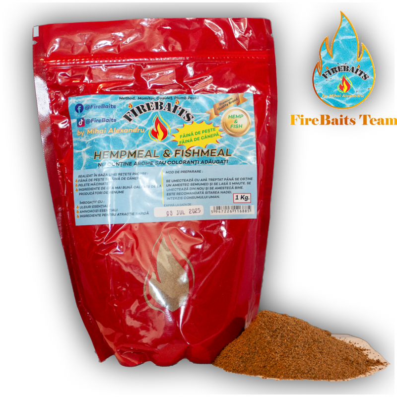 FIRE BAITS HEMPMEAL & FISHMEAL 1KG