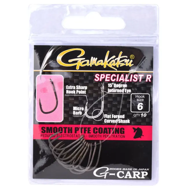 Carlige Gamakatsu G-carp Specialist R, 10buc/plic NR. 8