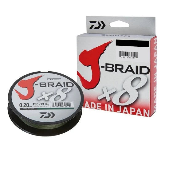 Fir Textil Daiwa J-Braid X8 Dark Green 0.16mm 150m