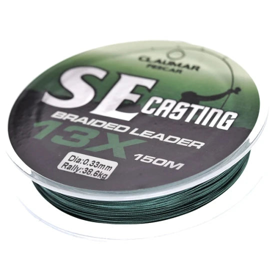 Fir Textil Inaintas Claumar Pescar 13x Braided Leader Se Casting Verde 150m 28.5kg 0.25mm