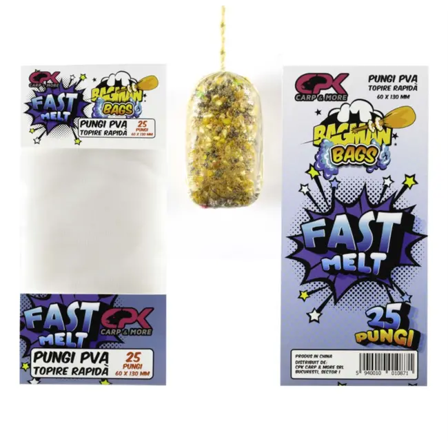 Pungi PVA CPK Bagman, Fast Melt, 55x120mm 25buc