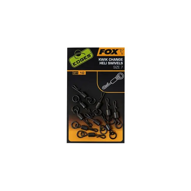 Agrafa Rapida Fox Edges Kwik Change Heli Swivels, 10buc/plic