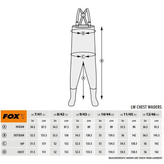 Waders Fox Lightweight Lined Waders Camo, marime 43