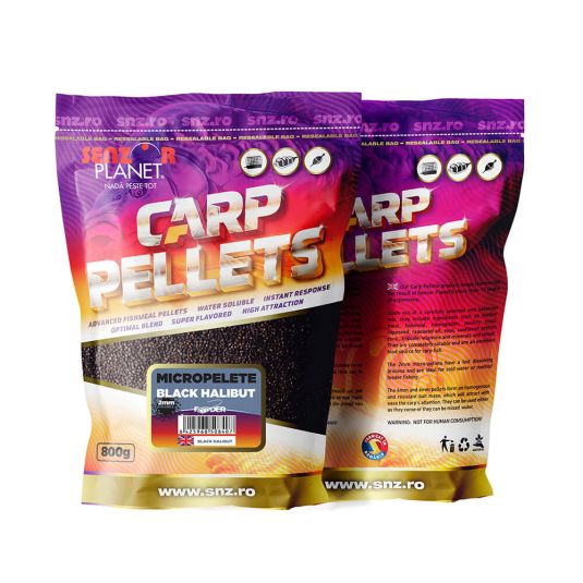 Pelete Senzor Planet Micropelete, Black Halibut, 2mm, 800g