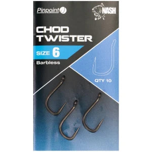 Carlige Nash Twister Chod Barbless, Size 4, 10buc/plic