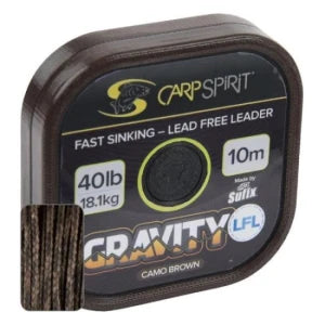 Carp Spirit Gravity Lead Free Leader 40lb 10mt Camo Green