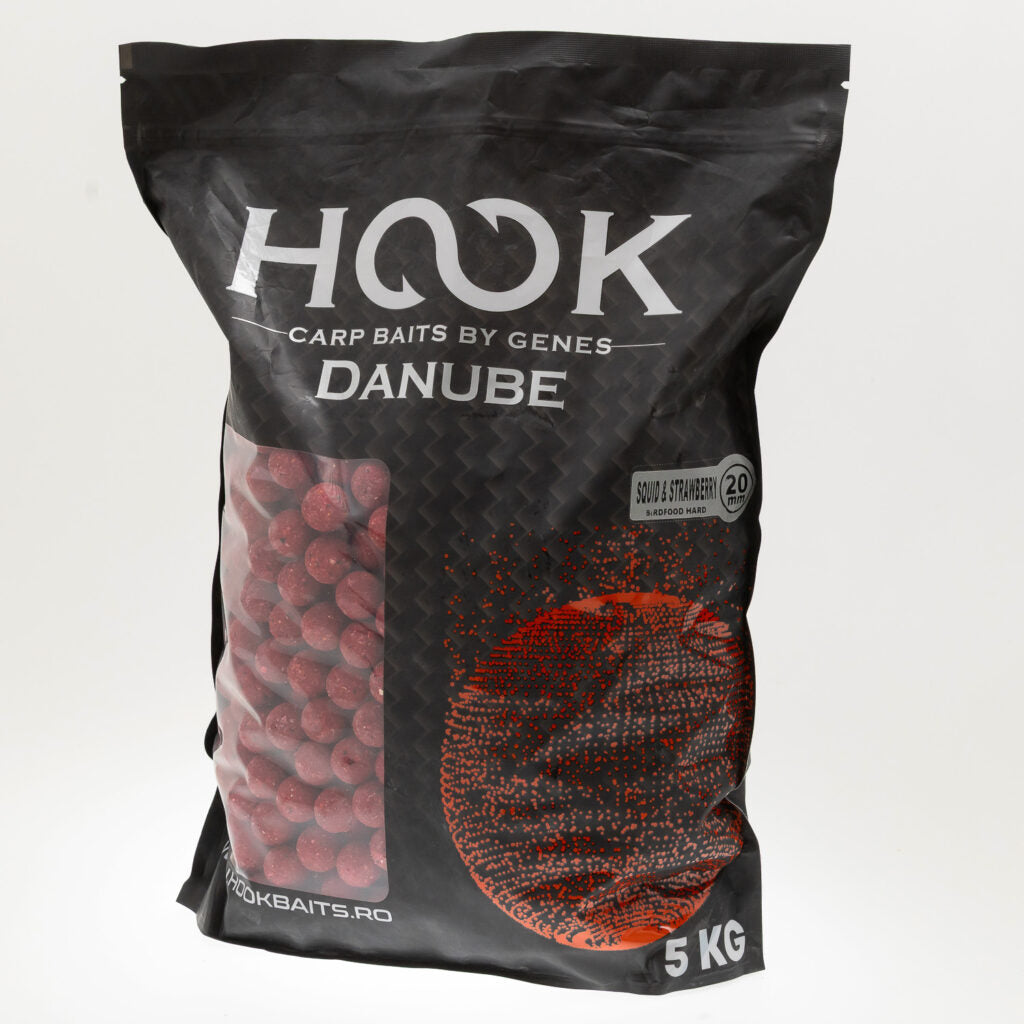 HOOK Boilies Semisolubil Birdfood Squid & Pruna20mm (Sac 5Kg)