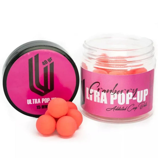 Ultra Pop Up Addicted Carp Baits Merisoare, 15mm, 40g