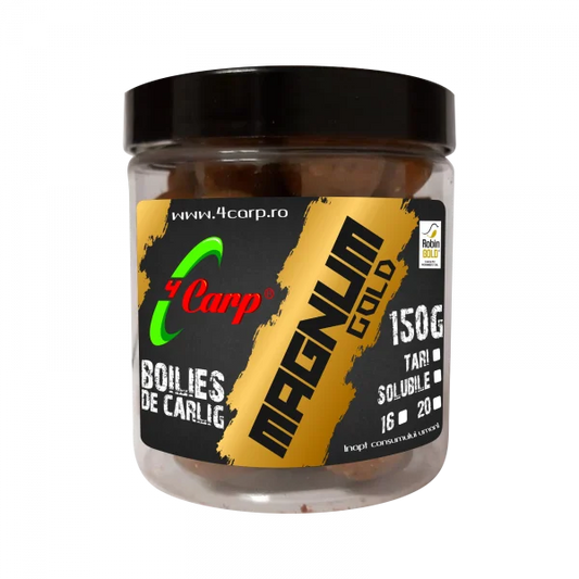 Boilies Fiert de Carlig 4Carp Magnum Gold, Squid&Pruna, 20mm 150g