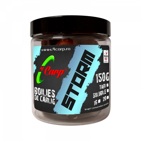 Boilies Fiert de Carlig 4Carp Storm, Squid&Fructe de Padure, 20mm 150g