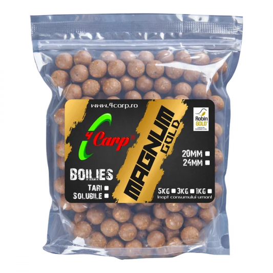 Boilies Fiert 4Carp Magnum Gold, Squid&Pruna, 1kg 20mm