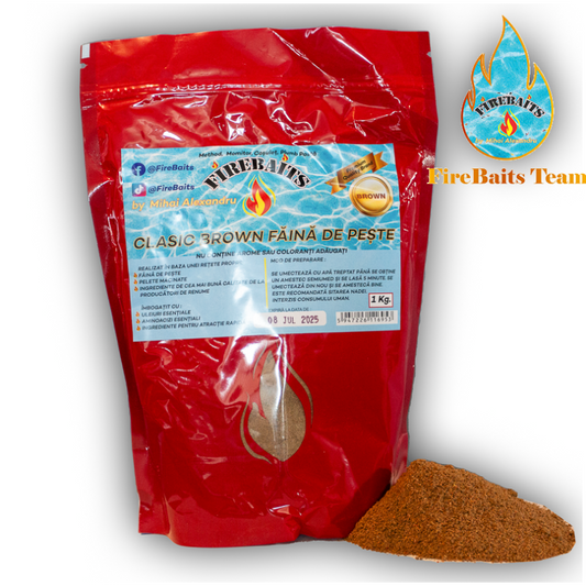 FIRE BAITS CLASIC BROWN FAINA DE  PESTE 1KG