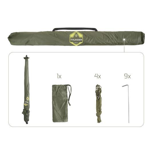 Umbrela cu parasolar Delphin Thunder FullWall, 250cm