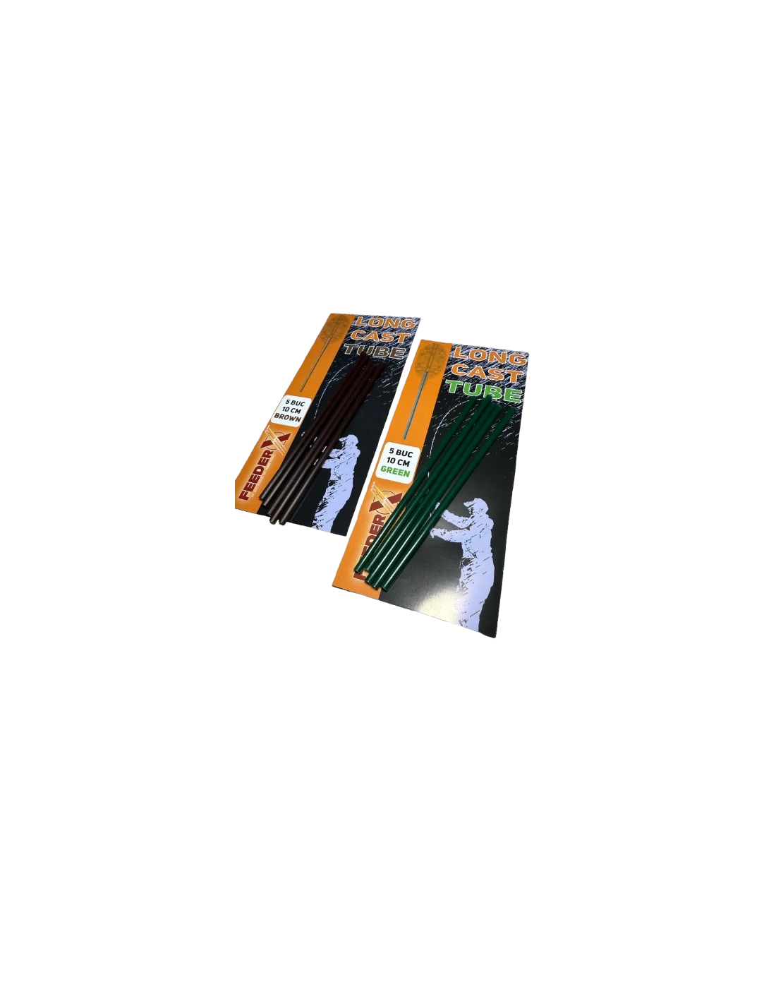 FeederX - Long Cast Tube  verde/maro