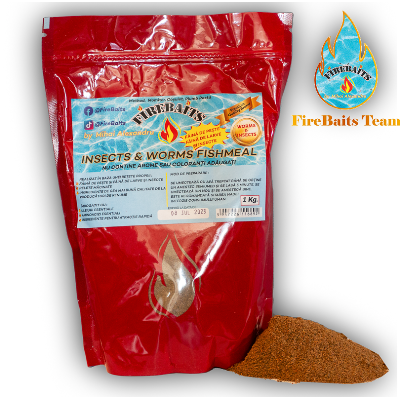 FIRE BAITS INSECTS&WORM FISHMEAL 1KG