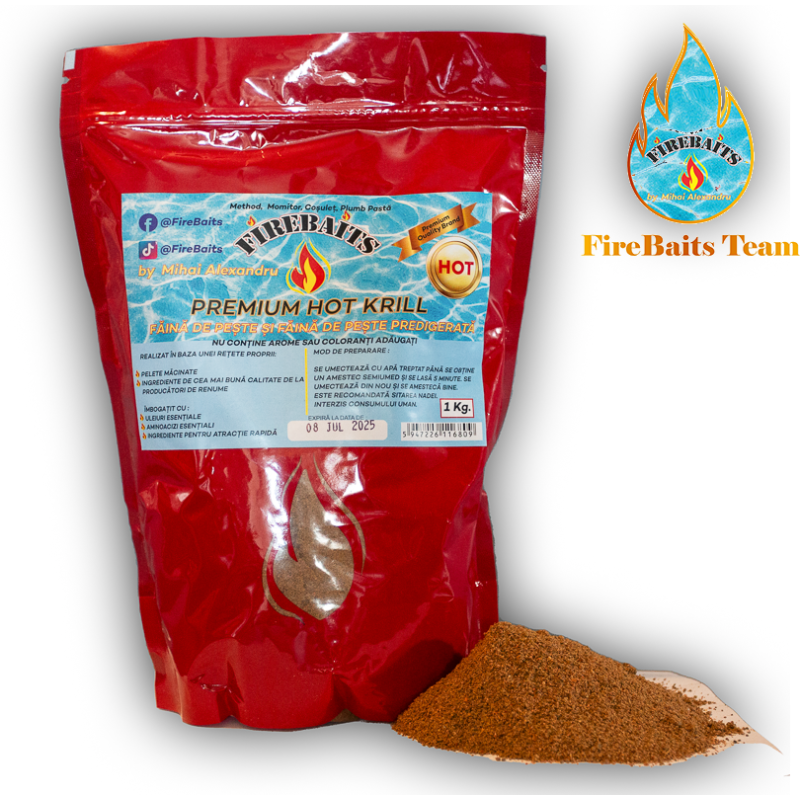 FIRE BAITS PREMIUM HOT KRILL 1KG