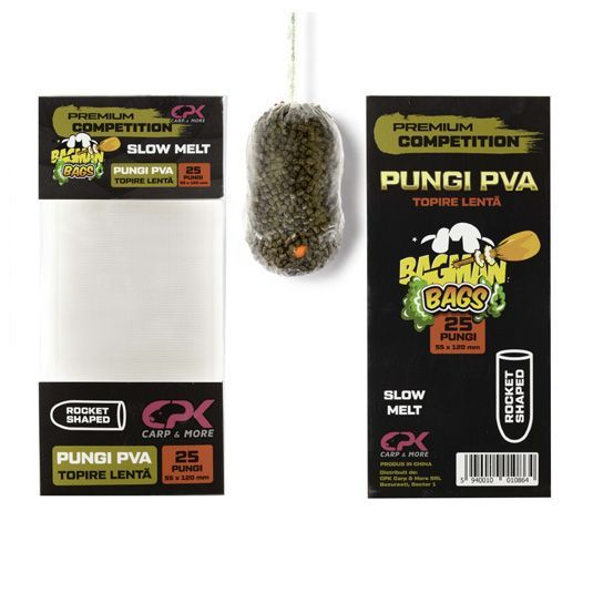 Pungi PVA CPK Bagman Bags Premium Competition Fast Melt  55x120mm
