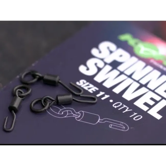 Vartej cu Anou si Agrafa Rapida Korda Spinner Ring Swivel, Nr.11, 10buc/plic